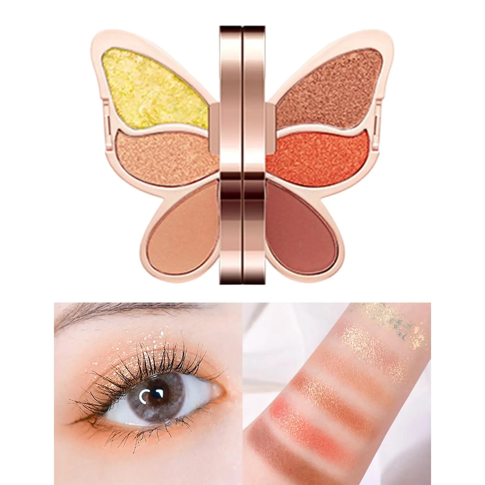 6 Color Butterfly Eyeshadow Palette Shimmer Matte for Mother Wife