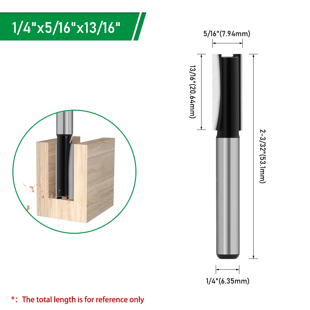 LAVIE 1/4" Schaft gerade Fräser (3,18–19,05 mm) Holzbearbeitungs-Schneidwerkzeuge für Heimwerker und Handwerk C07002 – Detail 10
