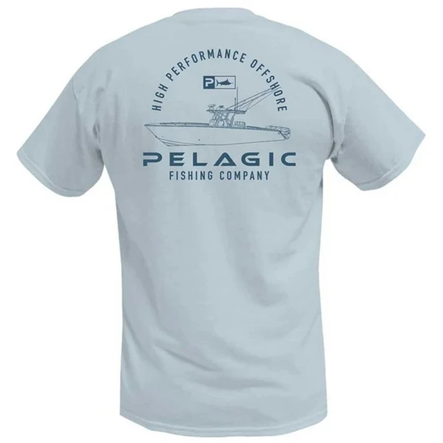 Pelagic Fishing Shirts Men Short Sleeve T-Shirts Tops Sun
