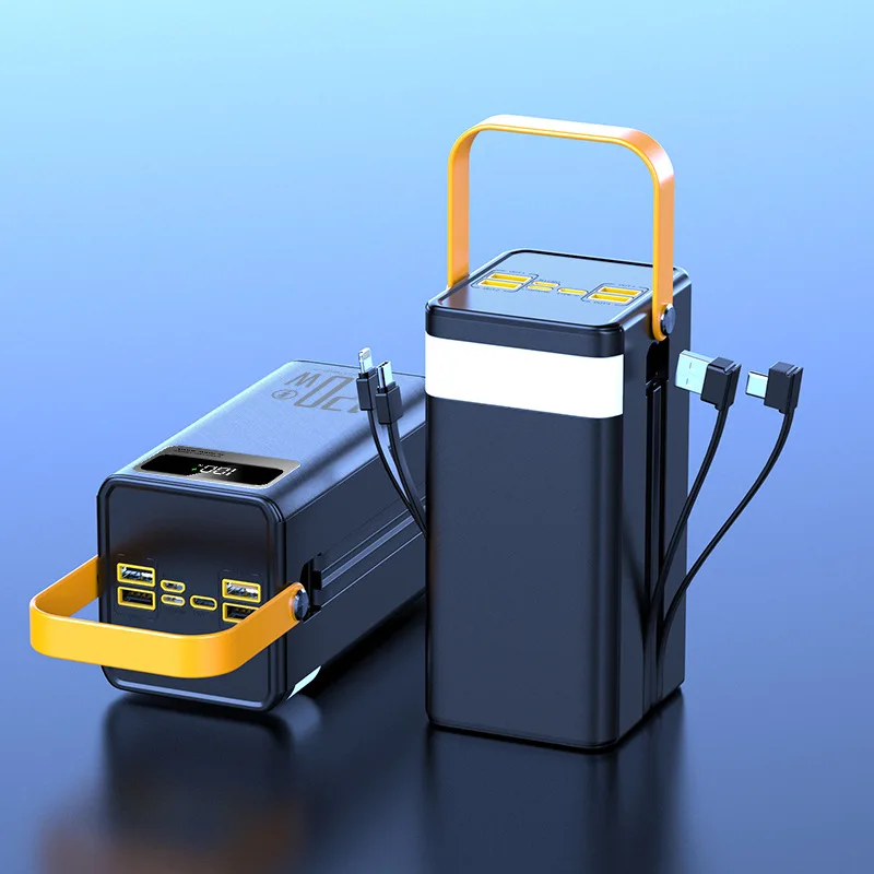 60000mAh 대용량 보조 배터리 22.5W 초고속 충전 야외 캠핑 라이브 휴대용 외장 배터리 아이폰 안드로이드용
