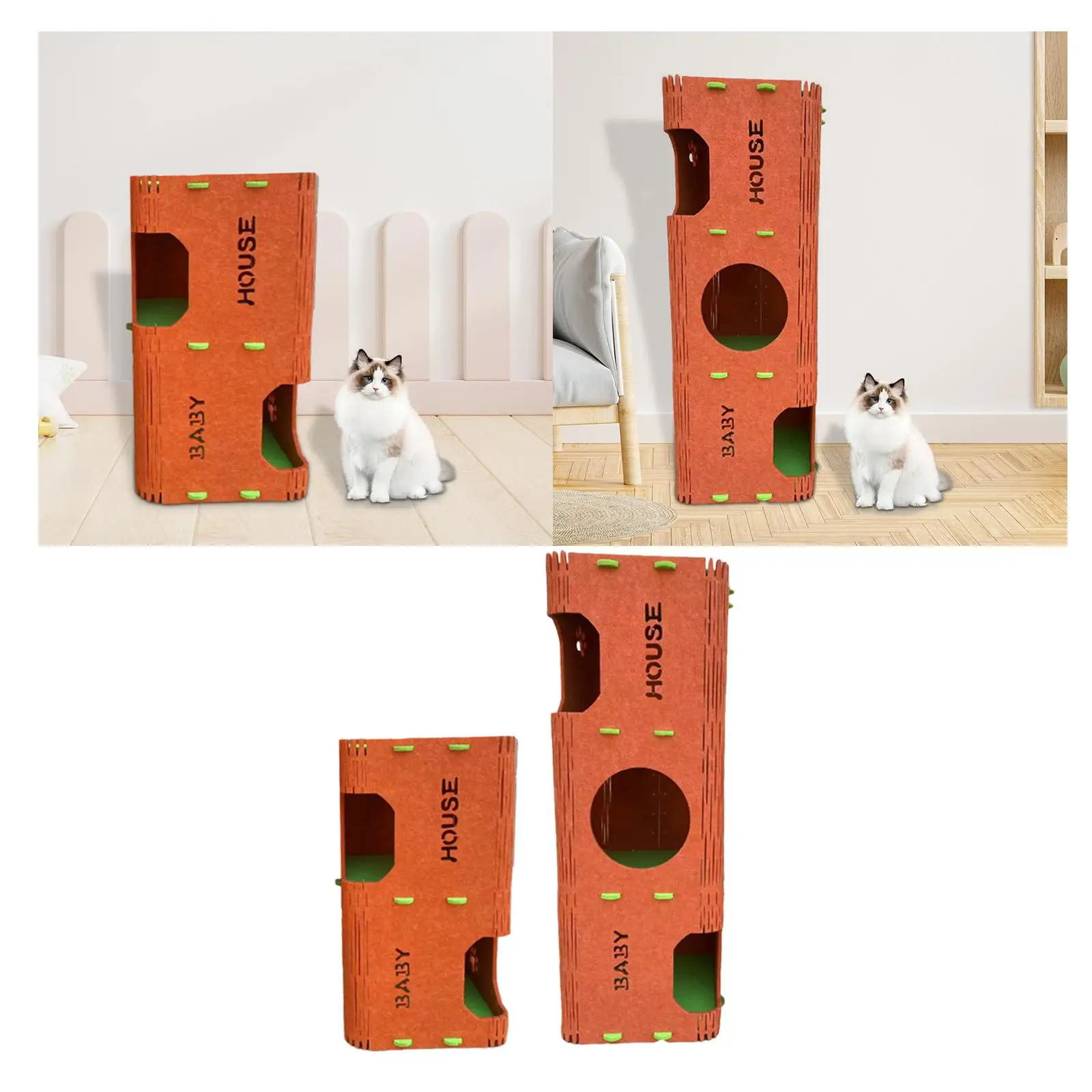 Cat House Play Kitten Kitty Sleep Rest Scratch Resistant Indoor Cats Felt Portable Pet Supplies Cat Climbing Tree Scratch Post Cat House Play Kitten Kitty Sleep Rest Scratch Resistant Indoor Cats Felt Portable Pet Supplies Cat Climbing Tree Scratch Post