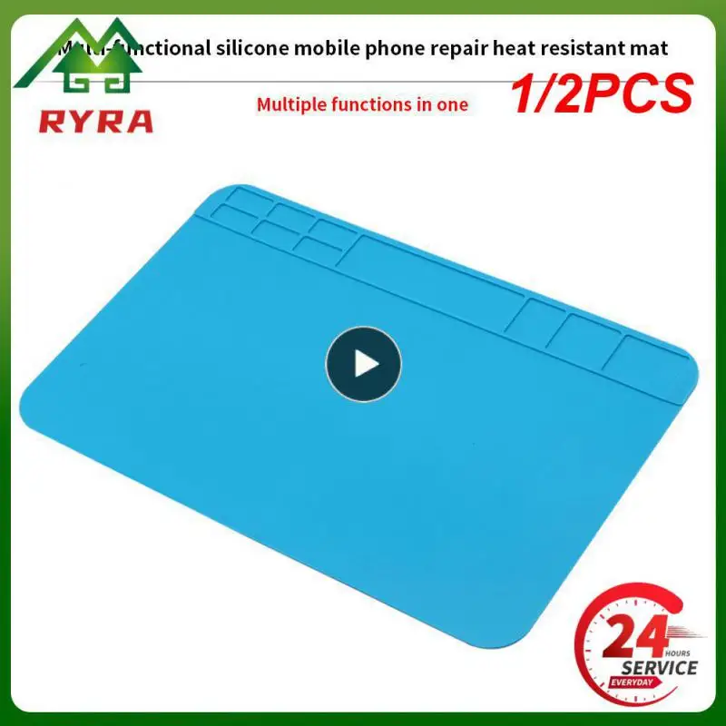 

1/2PCS Soldering Mat ESD Antistatic Heat Resistant Insulation Work Mat Soldering Station Kit Silicone Repair Pad Maintenance