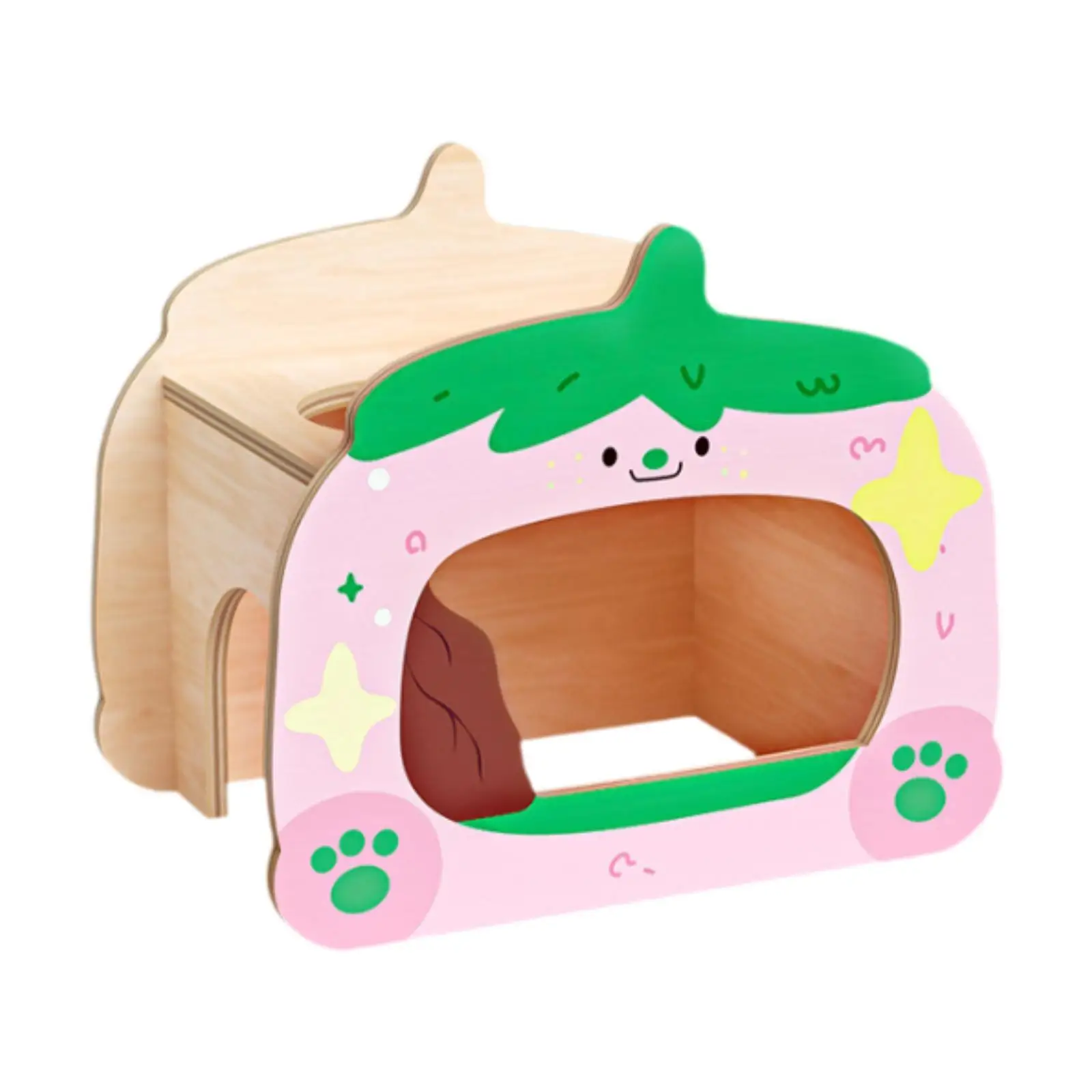 Hamster Bridge Habitat Decor Climbing Ladder Wooden Hiding Hut Reptile Hideout for Hamsters Other Small Pets Tortoise Rats Mice