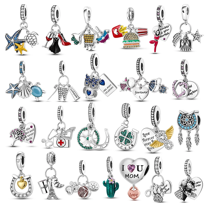 Charms de color plateado para pulsera Pandora, abalorios de tortuga, estrella de mar, compatible con pulsera Original, soporte de joyería, venta al por mayor, novedad de verano 2022| | - AliExpress