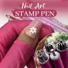 4Pcs Flower Nail Art Stamp Pen Set with Different Patterns Nail Art Stamper Tool Women Nail Art Dotting Tools for Manicure 2