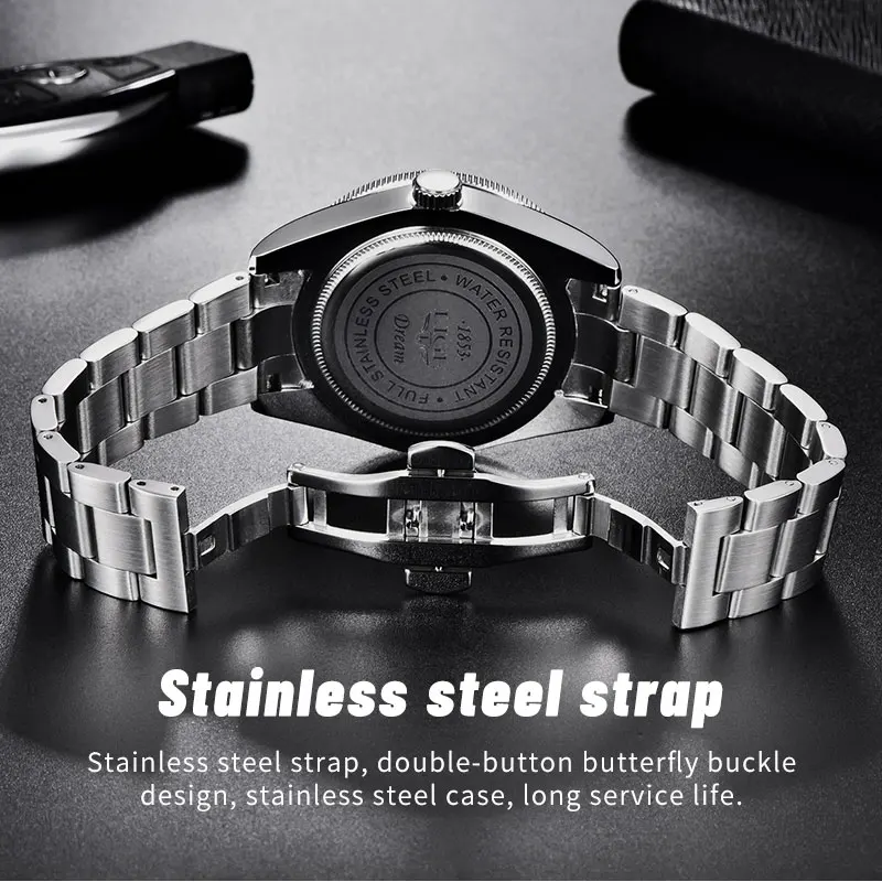 LIGE Watches for Men Top Brand Luxury Chronograph Luminous Quartz Watch Fashion Business Waterproof Stainless Steel Wrist watch