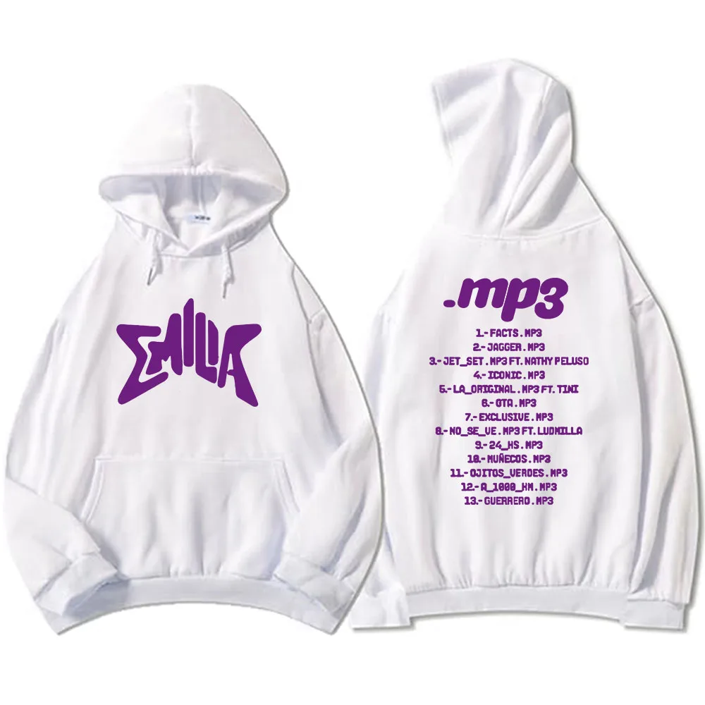 Streetwear Album MP3 Emilia Mernes Hoodies Hip Hop Men Hooded Sweatshirts Sudaderas Hombre Comfortable Long Sleeve Clothes Mens 2
