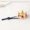Pet Crown Headband Round Royal King Queen Crown Costume Hat for Cats & Small Dogs Birthday Party Festival Dress Up Photo Props 5