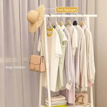 شماعة ملابس متنقلة على الأرض مع عجلات رف معطف متعدد الوظائف لغرفة النوم وغرفة المعيشة المنزلية - Image 5