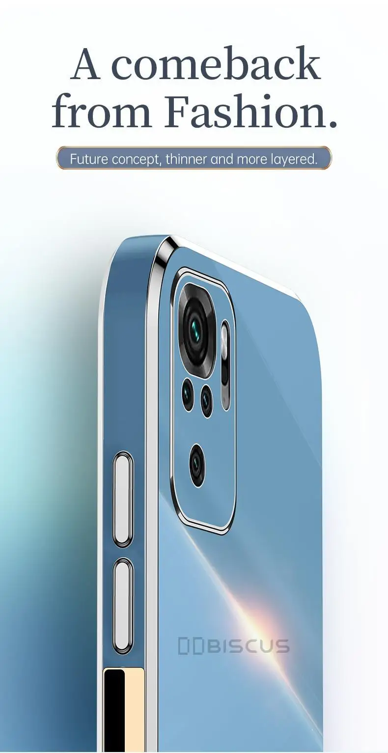 Case For Xiaomi Redmi Note 10S 10 Pro 7 8 8T Funda Redmi Note 11 11S Redmi 10C 10A 9T 9A 9 Luxury Plating Silicone Carca_voghion.com