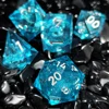 DND Liquid Quicksand Sharp Edge Polyhedral Resin Dice D+D Set For Dungeon and Dragon Pathfinder Role Playing Game(RPG)/MTG Game 2