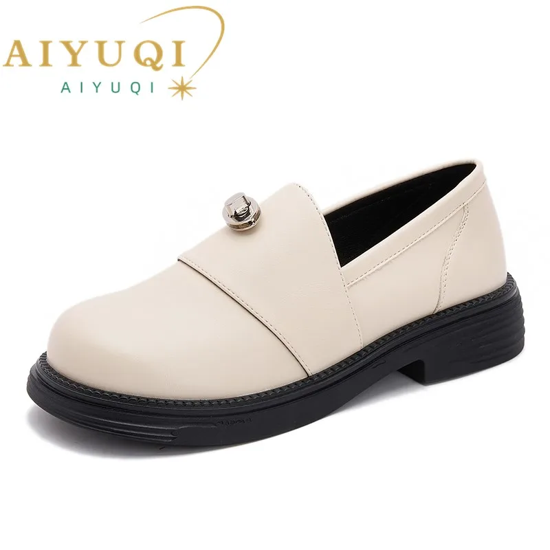 

AIYUQI Loafers Female Genuine Leather 2024 Spring New Slip On Casual Ladies Shoes British Style JK Shoes Women