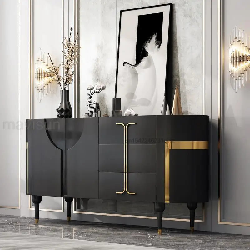 

New Wooden Porch New Cabinet Large Locker Drawers Entrance High-End Decoration Cabinet Large Villa Hot Sale Master Bedroom