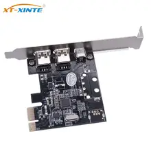 

XT-XINTE PCI-e 1X IEEE 1394A 3 Port(3+1) Firewire Card Adapter With 6 Pin To 4 Pin IEEE 1394 Cable For Desktop PC