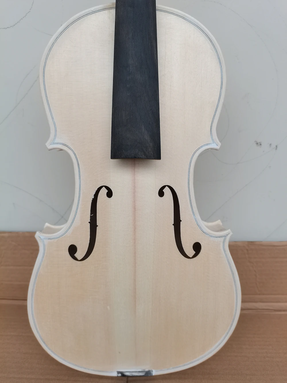 Stradivarius 1715 Complete backplane Maple white embryo unfinished white spruce wood violin 4/4 3/4 solid wood DIY violin