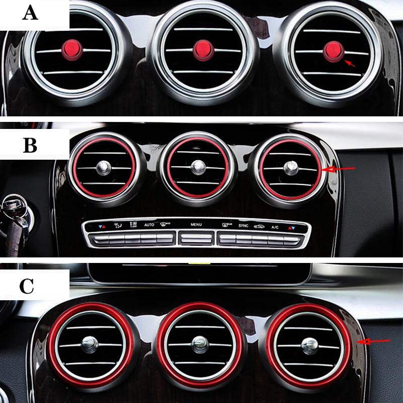 2PCS auto Aircond Vent copertura decorativa per Mercedes-Benz Classe C