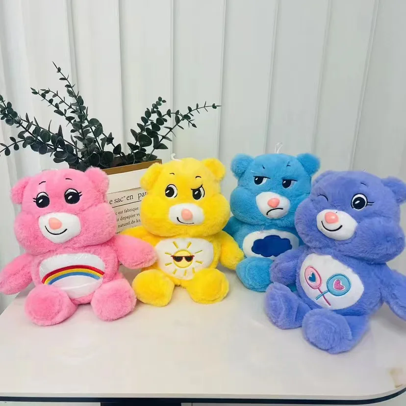 

Мишка плюшевая MINISO Радужная 27 см, игрушка для сна, для девочек, малышей, детей, розовая цветная Набивная игрушка-Зверюшка, подарок на день рождения