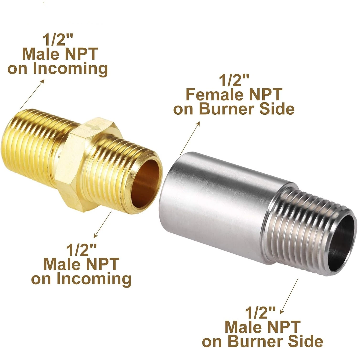 1pc Liquid Propane Gas Fire Pits 1/2" Air Mixer Valve,LP Mixer Valve with High Capacity 150K BTU for DIY Propane Fire Pit