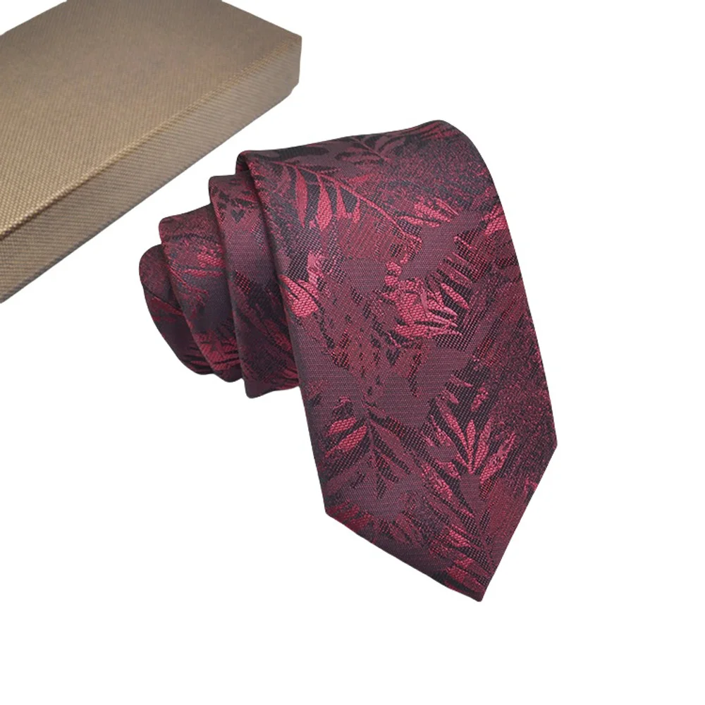 Mens Jacquard Tie - Floral Dot Necktie for Weddings  Daily Wear