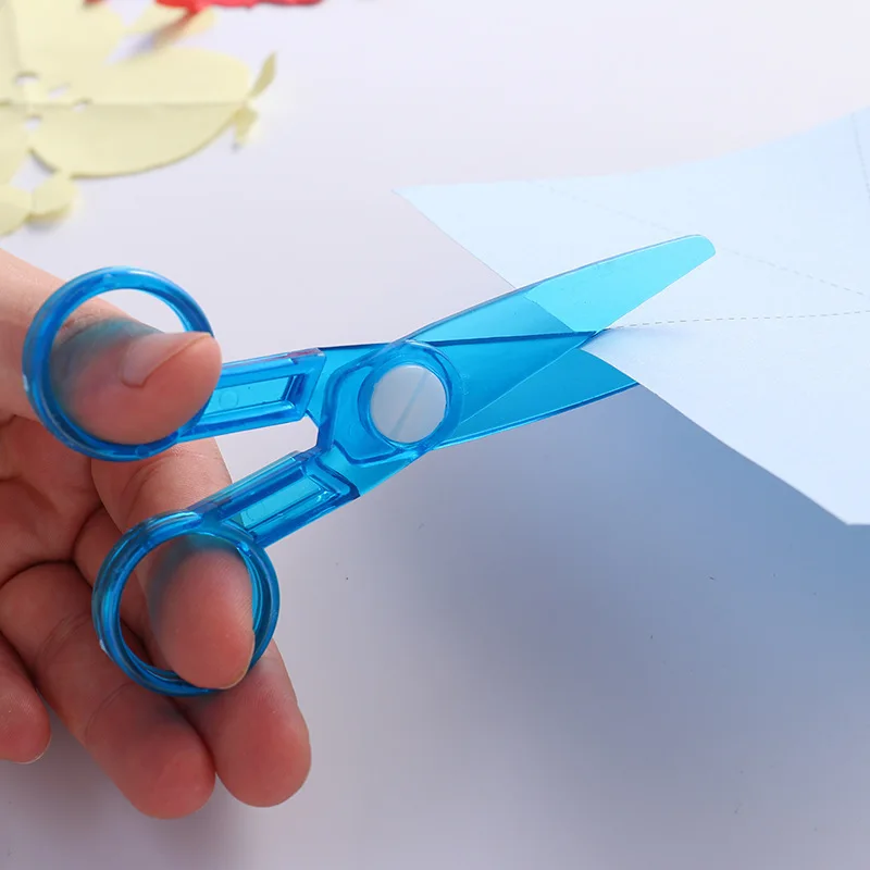 JeashCHAT Clearance Plastic Scissors for Kids, Children Safety Scissors,  School Supplies, Toddlers Pre-School Training Scissors, Paper Cutting Craft