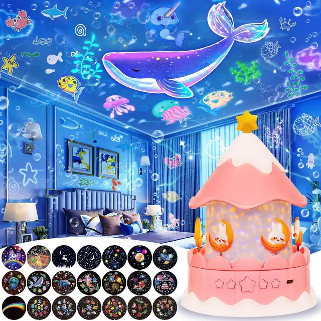 Star Galaxy Projector 21 in 1 Starry Sky Projector with 360° Rotating Timer Atmosphere Lamp for Kids Birthday Xmas Gifts Decor 1
