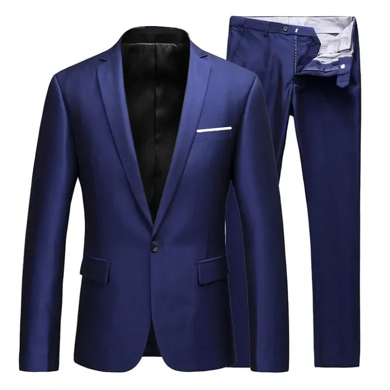 Description Picture 2 of item2023 Men's Business Fashion High Quality Gentleman Black 3 Piece Suit Set / Blazers Coat Jacket Pants Classic Trousers Vest