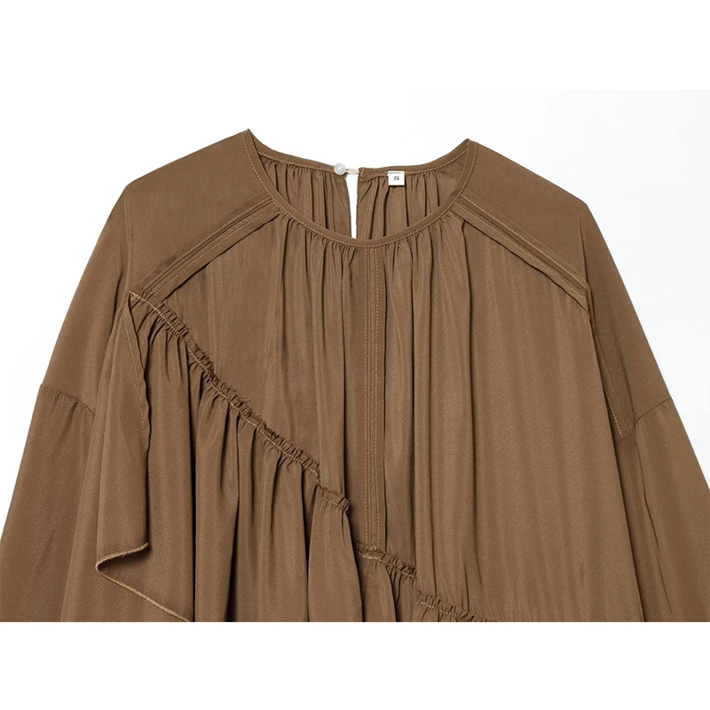 Women's Blouse Chiffon Ruffle Casual Blouses Woman Long Sleeve Shirt And Blouse Spring Elegant Blouses For Women New