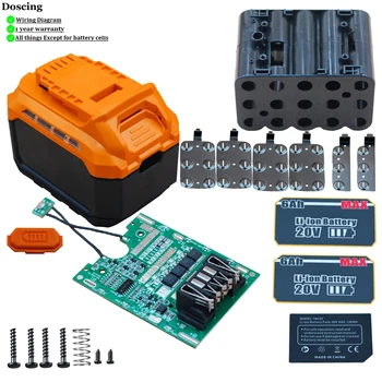 Ultimo Design DCB200 9.0Ah Cassa di Batteria Per DEWALT 18V 20V FAI DA TE DCB184 BMS PCB Bordo di Protezione di Scarica Display A LED di Alimentazione