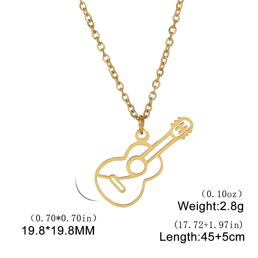 Amaxer-Colliers de la présidence du violon de musicien pour femme, acier  inoxydable, pendentif creux pour document en or, cadeau de bijoux de  musique pour fille - AliExpress