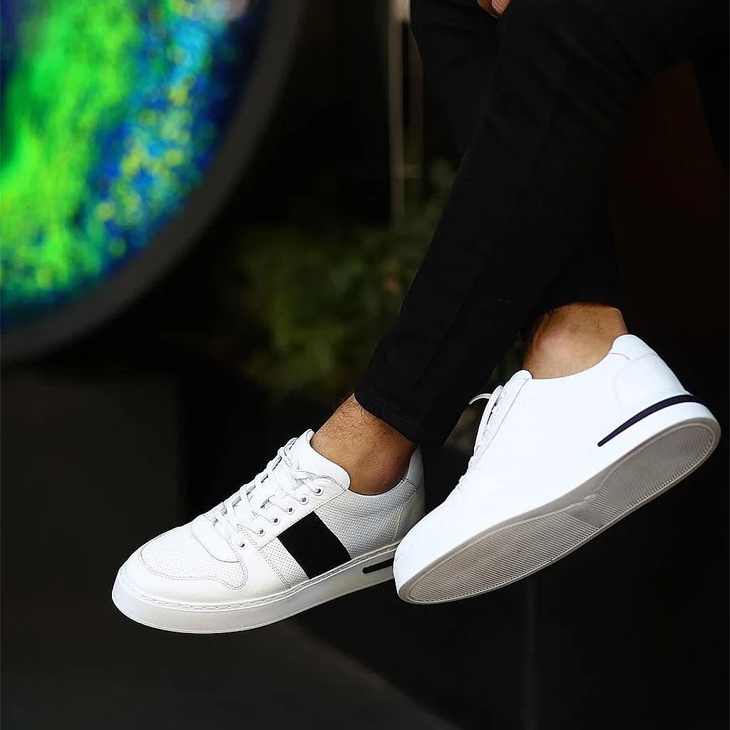 Black Leather Men Sports Shoes  Men Genuine Leather Sneakers - Sail-lakers  Black - Aliexpress