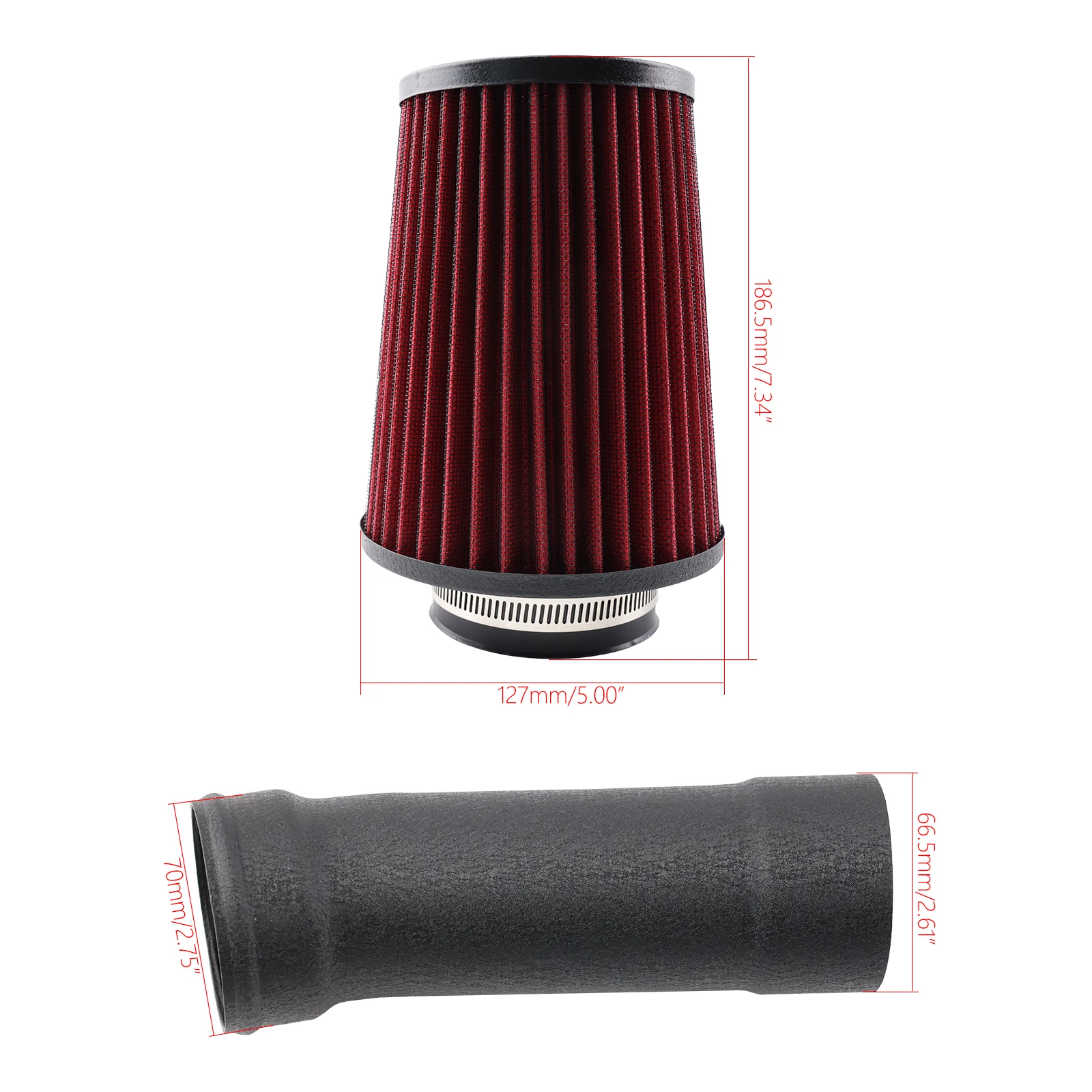 메르세데스 벤츠 W205 C-클래스 W213 E-클래스 C180 C200 C300 E200 E300용 고성능 냉각 공기 흡입 시스템 키트