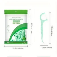 100 Count Floss Mint Flavored Toothpicks Cleaning Soft Floss for Teeth Cleaning, Oral Cleaning，table Decoration & Accessories 2