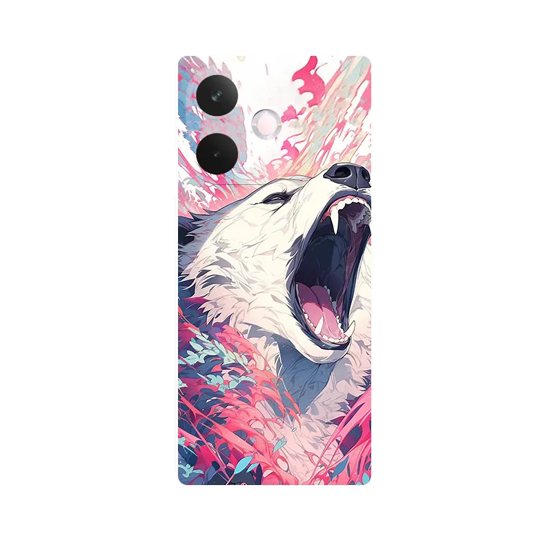 Floral Panda Silicone Soft Phone Case - TPU Protective Cover