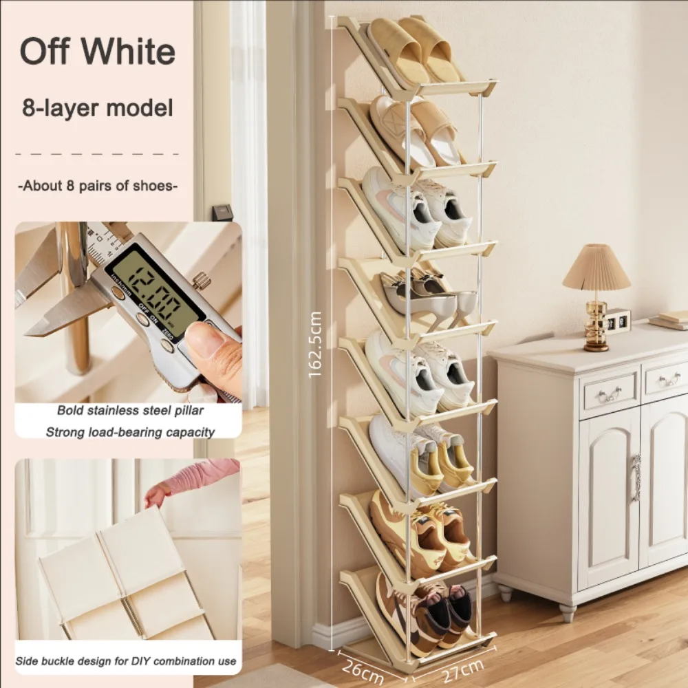 Simple Multi-Layer Shoe Storage Shelves Save Space For Household Stackable Sneaker Organizer Entrance Detachable Shoes Cabinets