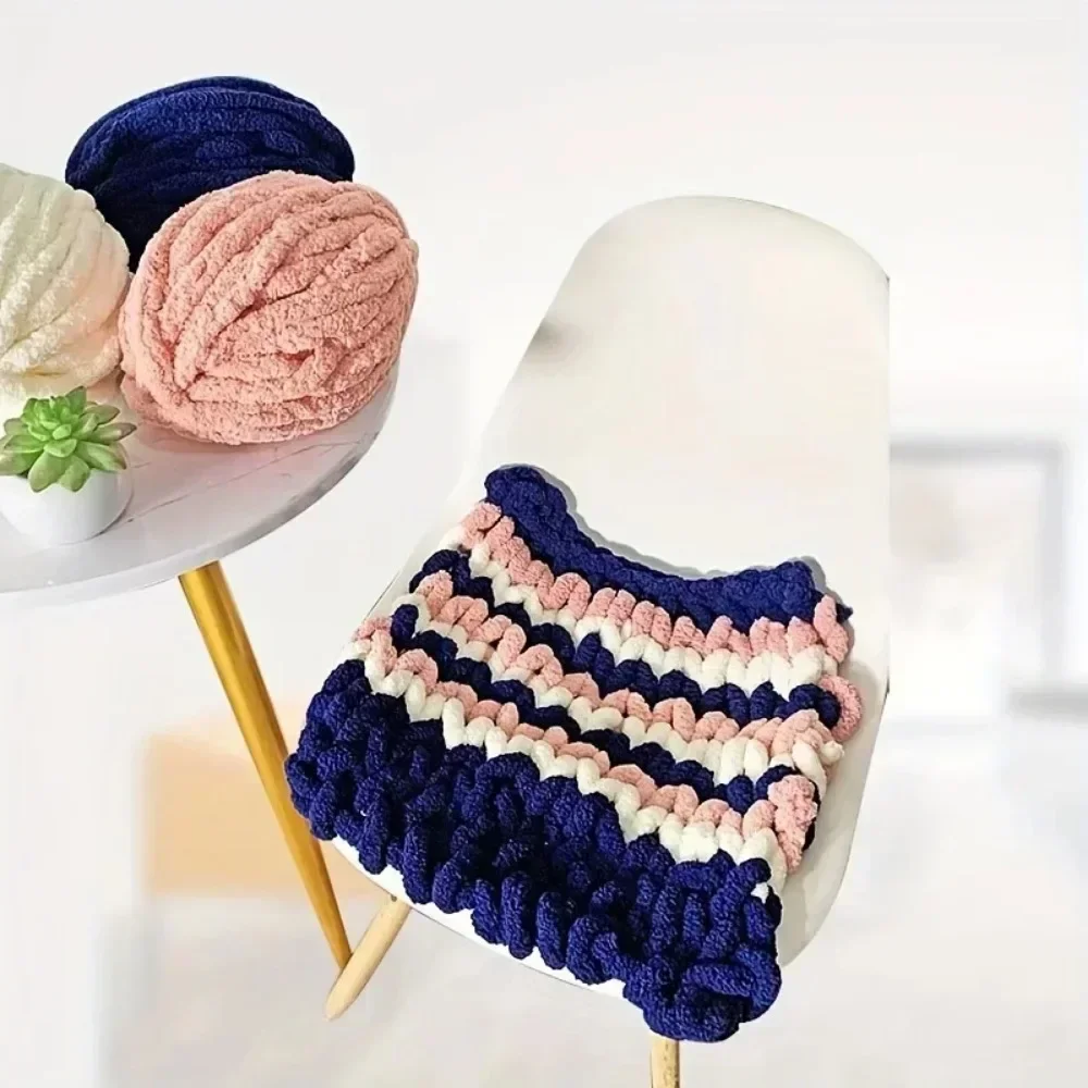 1roll Extra Thick Ice BarYarn Blanket Hand-woven DIY Line Large Chunky Chenille Cushion Pet Nest Line Iceland Scarf Hat Knitting