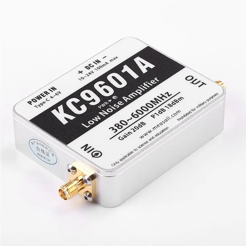 CJSD-KC9601A 380Mhz-6Ghz 20Db 고이득 저잡음 증폭기 모듈 LNA 모듈 USB 전원 공급 장치