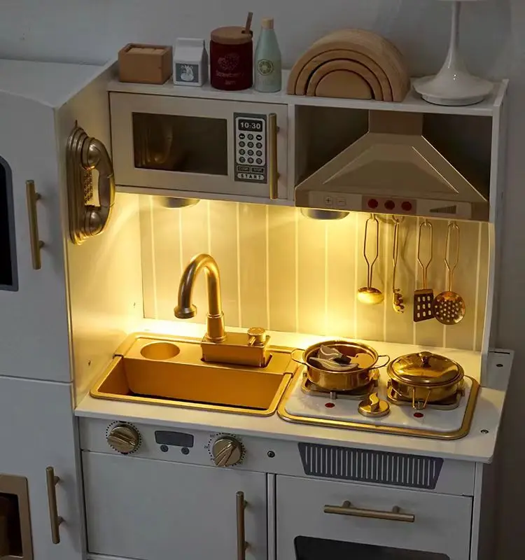 Children kids  pretend toaster wooden kitchen toy 3