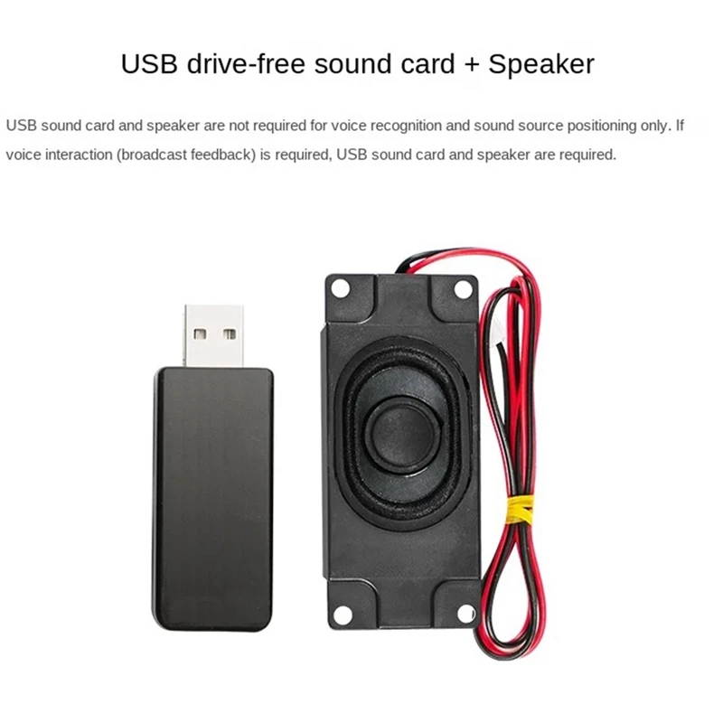 Far-Field Microphone Ring Array Module ROS 6-Microphone Voice Board 6-Microphone Positioning Navigation