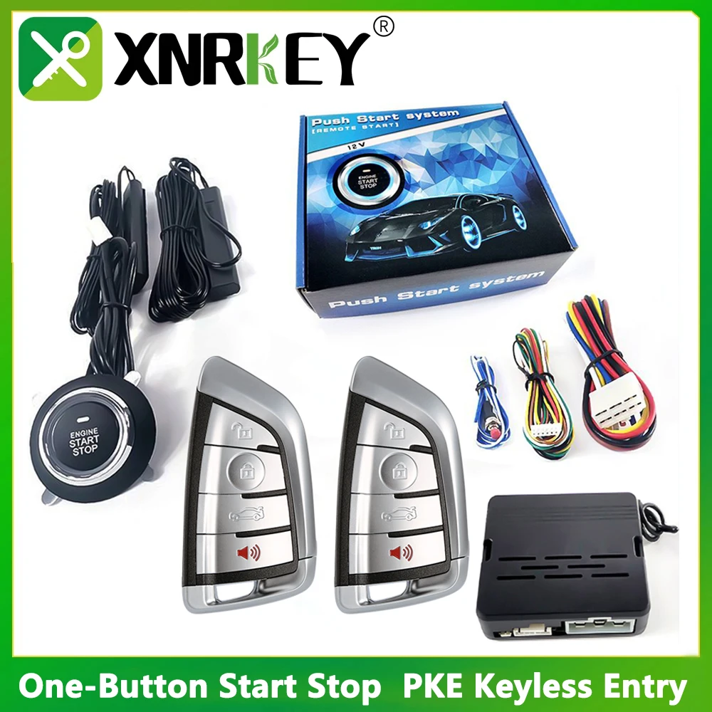 Xrnkey Car Engine Accensione Start Stop Button System Keyless Entry Push Start System Allarme Per Auto Con Avviamento Remoto Accessorio Per Auto
