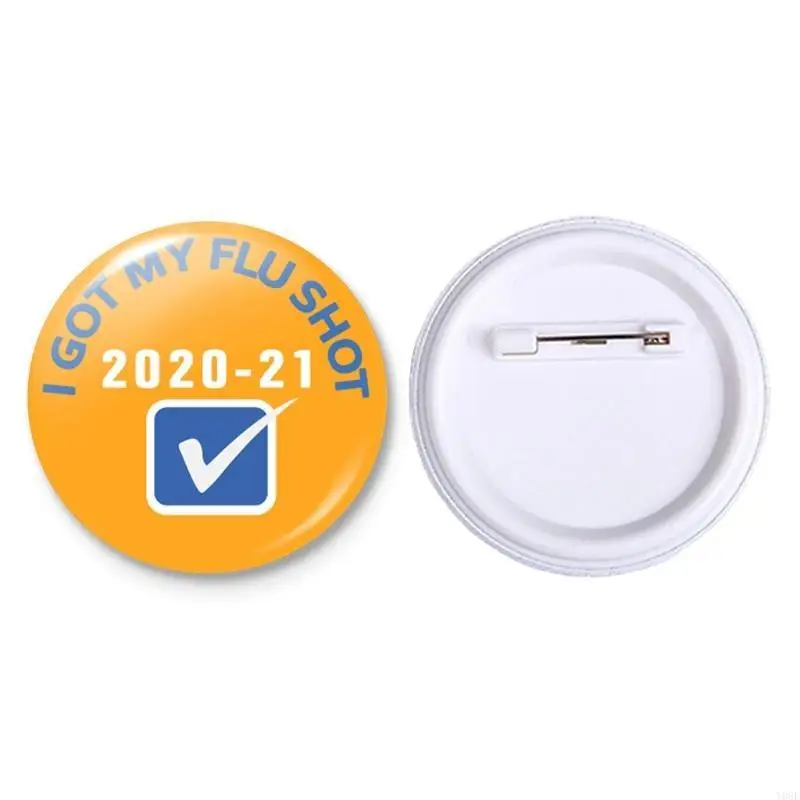 3pcs geimpfte Knopfstifte Ich bekam meine Grippeschussbuchstaben Brosche für Gesundheitsabzeichen s y08e – Detail 7