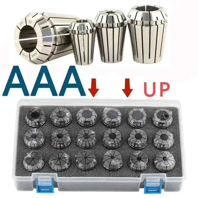 NEW ER Collet Set ER11 ER16 ER20 ER25 ER32 ER40 High Precision 0.008mm 0.015mm Tools Holder Clamping ER Spring Collect Chuck ER