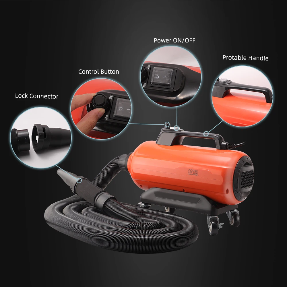 SPTA Air Cannon Car Dryer Blower Blades Powerful Detailing Wash Tool Safer Than Microfiber Towel Cloth