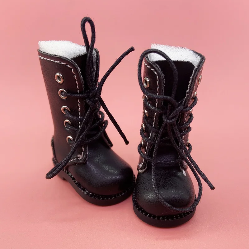 Doll Boots 1/8 Toy Shoes For Blythe Pullip Doll 3.8cm Mini Winter Leather Boots Shoes For Blyth Accessories For Dolls Toys doll shoes,doll accessories