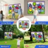 VATOS Rugby Football Toss Target Games with 2 Soft Footballs Indoor Outdoor Hanging Football Goal Throw Game Toy for Boys Girls 3