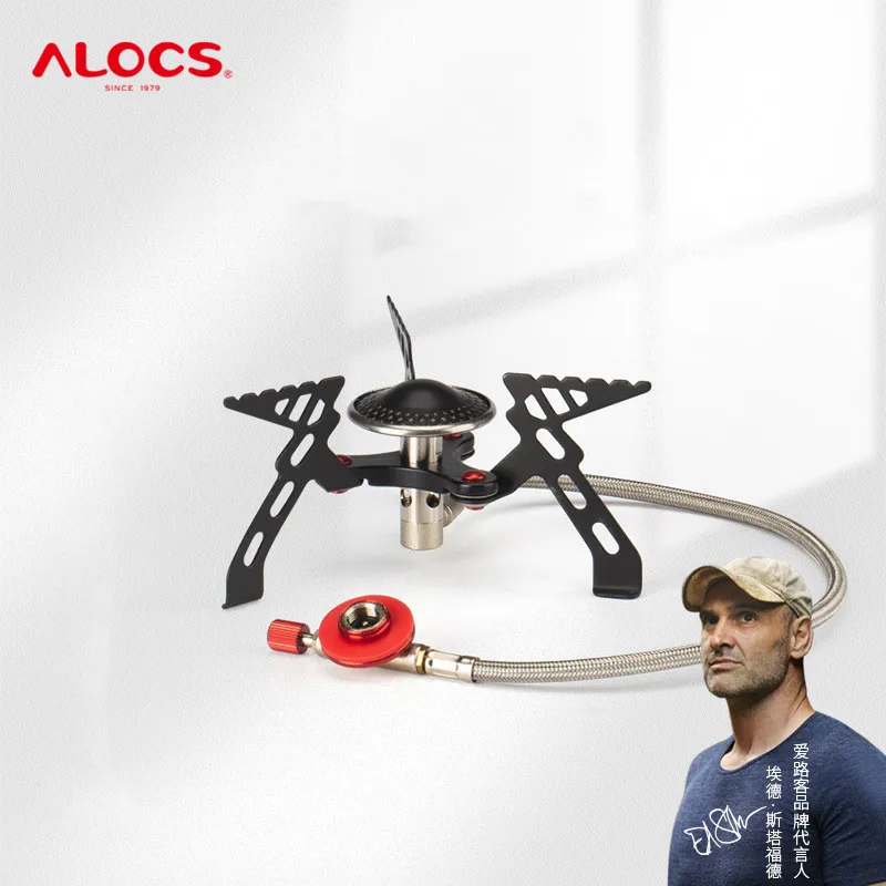 

Наружная ветрозащитная газовая плита ALOCS 3000 Вт, портативная высокомощная плита для пикника, фотопечь, сотовая сковорода для распыления, товары для кемпинга