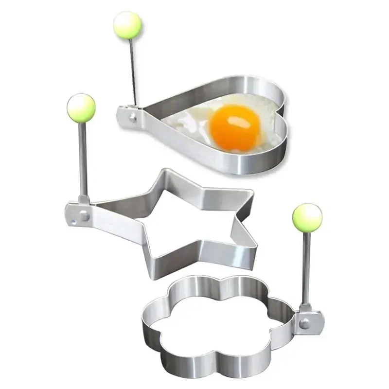Kitchen Egg Tools Stainless Steel Omelette Maker Heart Shaped Fried Egg Maker Breakfast Baking Model Mould Cooking Tools