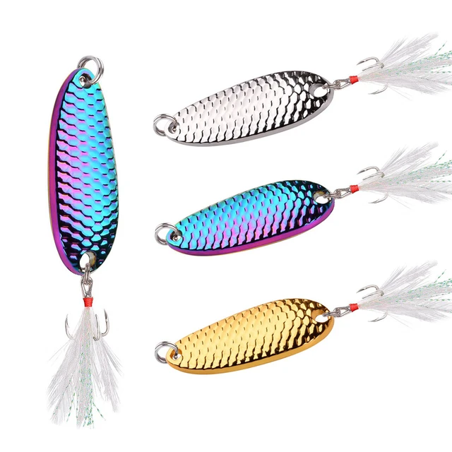 3pcs/lot Fishing Spoon Lures Bait 7.5g 10g 15g 20g Gold/silver
