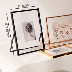 Elegant Black Metal Photo Frame with Clear Acrylic Screen - 8x10 Inch Display (8x10inch - 1pc)