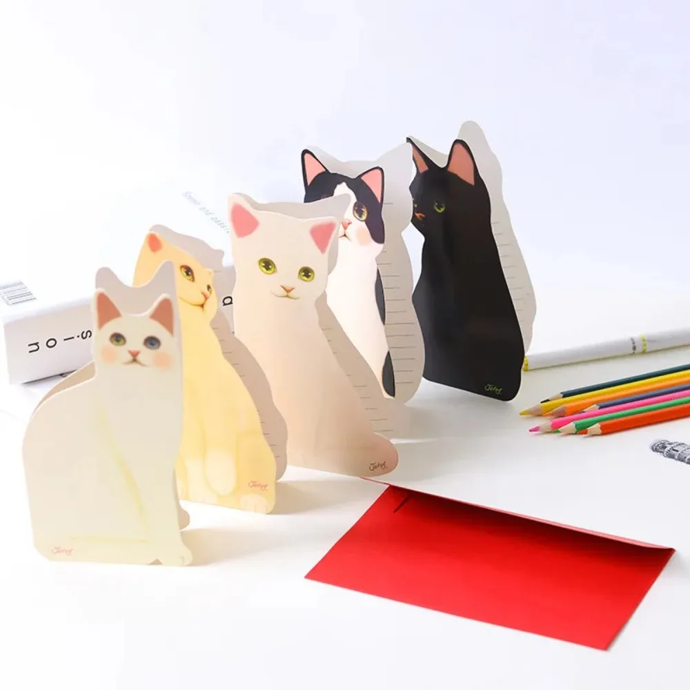 1pc Cute 3D Cat Greeting Cards Christmas Greeting Blessing Cards Envelopes Wedding Invitations greeting cards