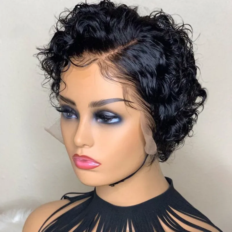 13x4x1Short Layered Pixie wigs Lace Frontal Wig Pixie Cut Lace Frontal Wigs for Women